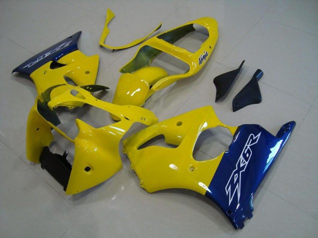 Jaune Bleu Carénage Moto ZX6R 00-02 Jaune Bleu Carénage Moto ZX6R 00-02