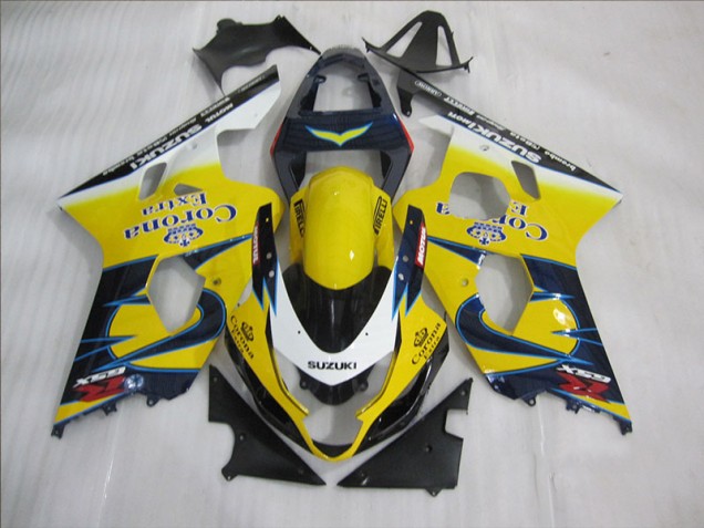 Jaune Bleu Corona Extra Carénage Moto GSXR 600 K4 04-05