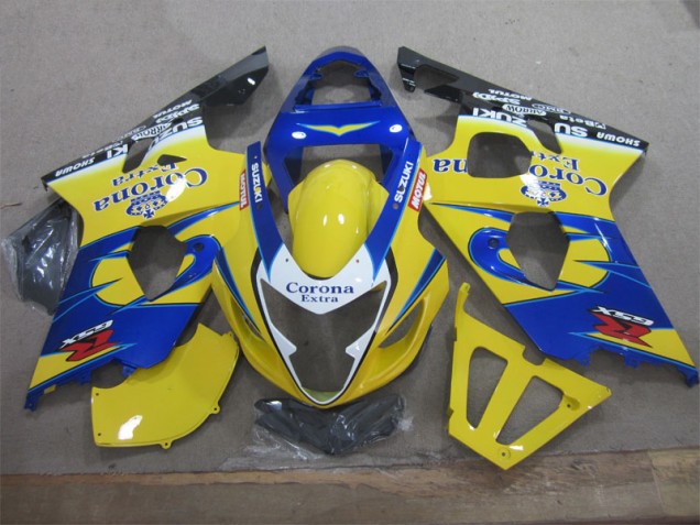Jaune Bleu Corona Extra Carénages Moto GSXR 600 K4 04-05 Jaune Bleu Corona Extra Carénages Moto GSXR 600 K4 04-05