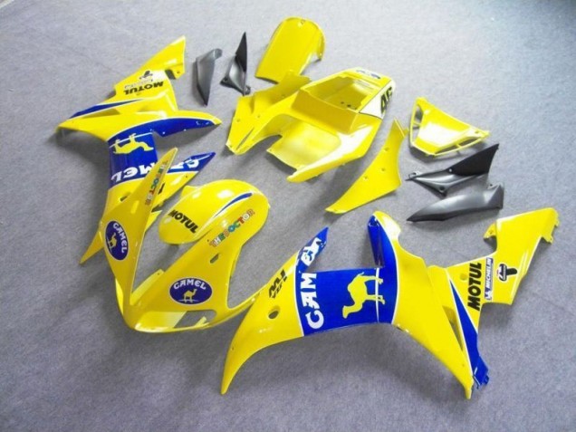 Jaune Bleu Motul Camel Carénage Moto R6 03-05 Jaune Bleu Motul Camel Carénage Moto R6 03-05