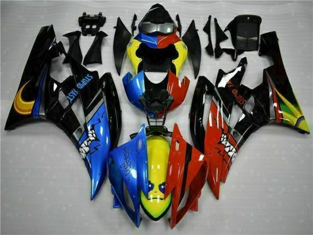 Jaune Bleu Rouge Carénage Moto R6 06-07