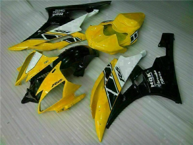 Jaune Noir Carénages Moto R6 06-07