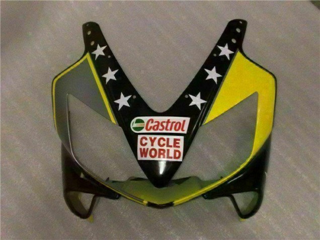 Jaune Noir Castrol Cycle World Carénage Moto CBR 600 F4i 01-03