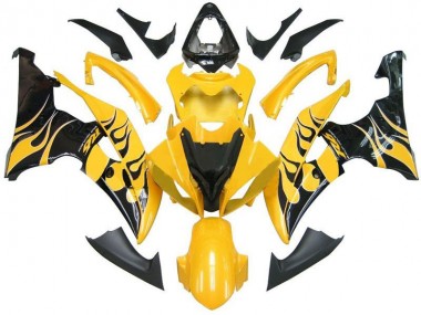 Jaune Noir Flamme R6 Carénage Moto R6 08-16