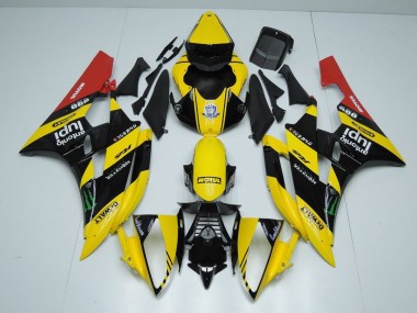 Jaune Noir Monster Carénage Moto R6 06-07
