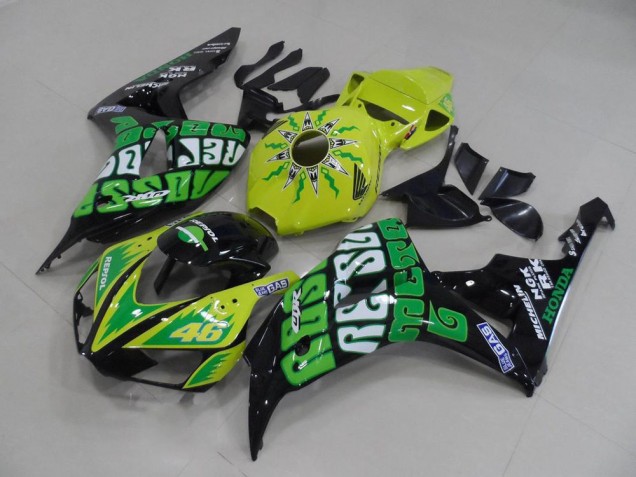Jaune Vert Rossi Carénage Moto CBR 1000 RR 06-07 Jaune Vert Rossi Carénage Moto CBR 1000 RR 06-07