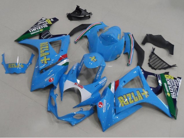 Light Bleu Rizla Carénage Moto GSXR 1000 K7 07-08 Light Bleu Rizla Carénage Moto GSXR 1000 K7 07-08