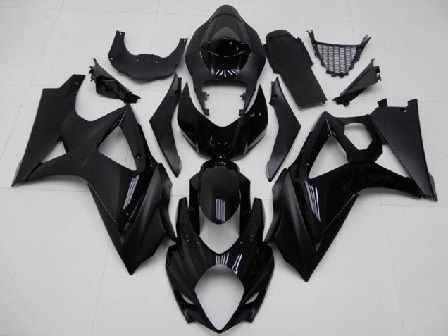 Carénages Moto Suzuki GSXR 1000 2007-2008 - Noir Brillant Noir Mat No Décalque