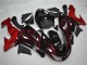 Carénage Moto Kawasaki ZX10R 2006-2007 - Noir Brillant Rouge Flamme