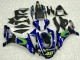 Carénages Moto Yamaha YZF R1 2015-2019 - Bleu Argent Noir Vert MoviStar