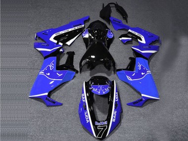 Carénages Moto Honda CBR1000RR 2017-2024 - Bleu Blanc Noir Brillant Bull