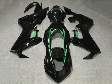 Carénages Moto Honda CBR1000RR 2017-2024 - Noir Brillant Vert Forêt Doubler