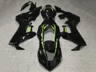 Carénages Moto Honda CBR1000RR 2017-2024 - Noir Brillant Vert Citron Doubler