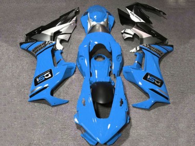 Carénages Moto Honda CBR1000RR 2017-2024 - Bleu Blanc Argent Noir Brillant DSI