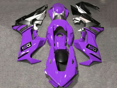Carénages Moto Honda CBR1000RR 2017-2024 - Violet Blanc Argent Noir Brillant DSI