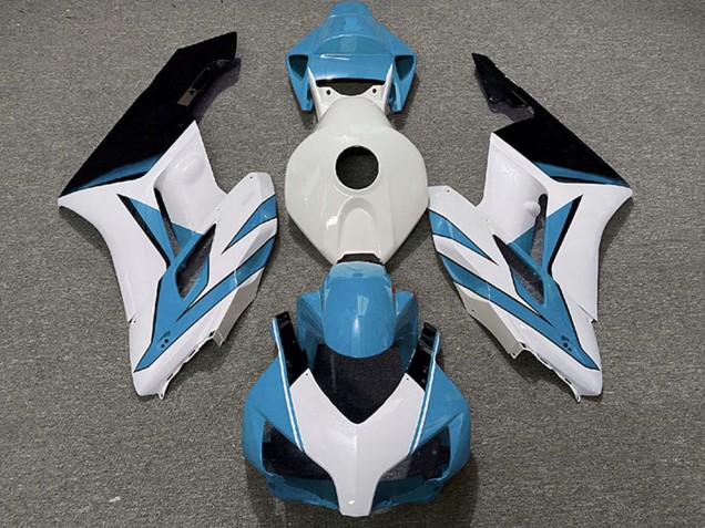 Carénages Moto Honda CBR1000RR 2004-2005 - Bleu Clair Blanc Noir Brillant