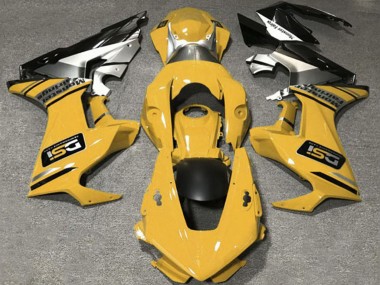 Carénages Moto Honda CBR1000RR 2017-2024 - Moutarde Jaune Blanc Argent Noir Brillant DSI