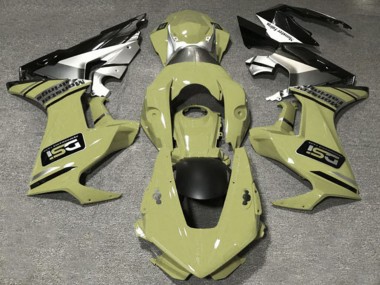 Carénages Moto Honda CBR1000RR 2017-2024 - Olive Blanc Argent Noir Brillant DSI