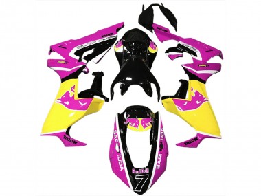 Carénages Moto Honda CBR1000RR 2017-2024 - Rose Jaune Noir Brillant Red Bull