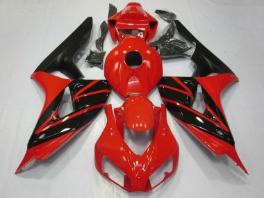 Carénages Moto Honda CBR1000RR 2006-2007 - Rouge Noir Brillant Noir Mat