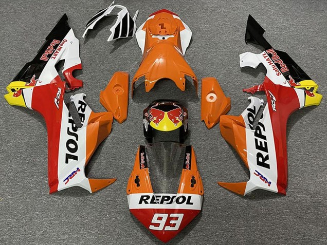 Carénages Moto Honda CBR1000RR 2017-2024 - Orange Blanc Jaune Rouge Noir Brillant Red Bull Repsol 93