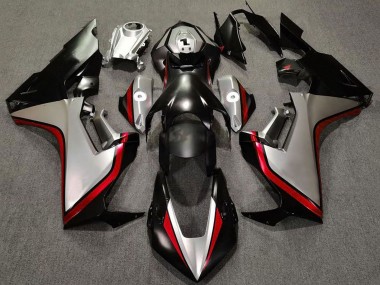 Carénages Moto Honda CBR1000RR 2017-2024 - Argent Rouge Noir Brillant