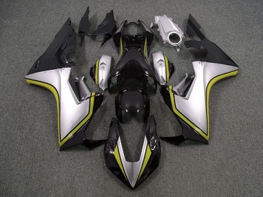 Carénages Moto Honda CBR1000RR 2017-2024 - Argent Jaune Noir Brillant