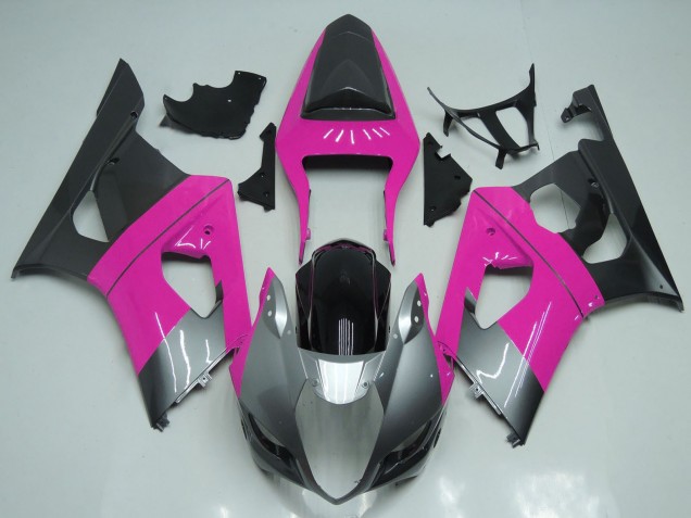 Carénages Moto Suzuki GSXR 1000 2003-2004 - Rose Argent Noir