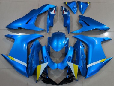 Carénage Moto Suzuki GSXR 600 / GSXR 750 2011-2024 - Bleu Blanc Jaune