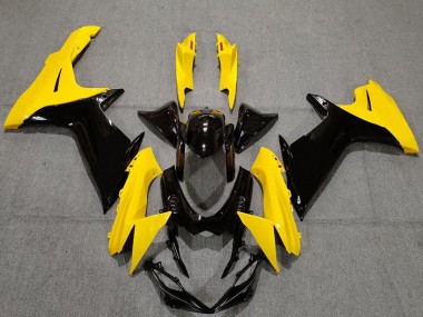 Carénages Moto Suzuki GSXR 600 / GSXR 750 2011-2024 - Jaune Noir Brillant