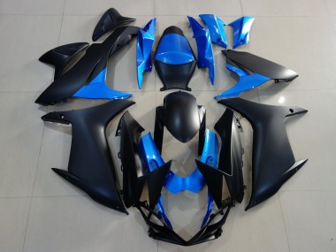 Carénages Moto Suzuki GSXR 600 / GSXR 750 2011-2024 - Bleu Noir Mat