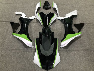 Carénages Moto Yamaha R1 2015-2019 - Blanc Vert Noir Brillant