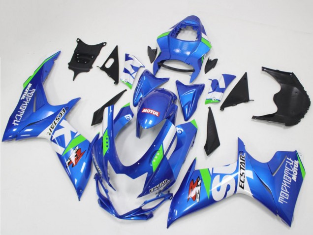 Carénages Moto Suzuki GSXR 600/750 2011-2024 - Bleu Blanc Vert