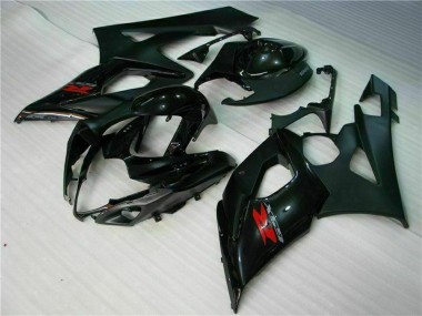 Carénage Moto Suzuki GSXR 1000 2005-2006 - Noir Brillant Noir Mat Rouge