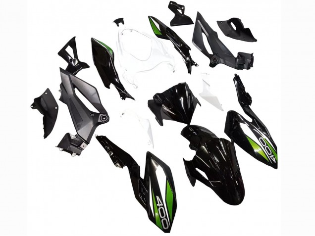 Carénages Moto Kawasaki Z400 2018-2024 - Blanc Noir Brillant Vert
