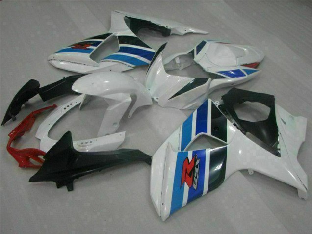 Complet Carénages Moto Suzuki GSXR 1000 2009-2016 - Blanc Bleu Noir