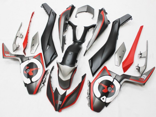 Carénages Moto Yamaha XMAX300 2017-2021 - Noir Mat Rouge Gris 99