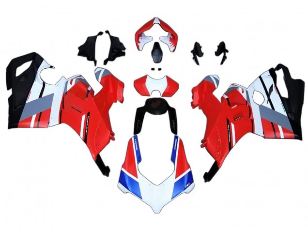 Carénages Moto Ducati Panigale V4 V4S 2020-2021 - Blanc Bleu Rouge Noir Brillant