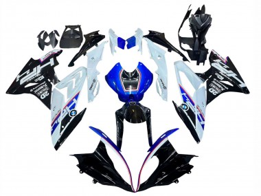 Kits Carénage Moto BMW S1000RR 2015-2016 - Blanc Bleu Noir Brillant