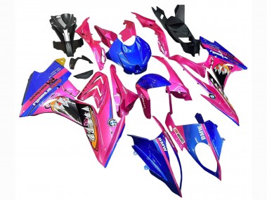 Carénages Moto BMW S1000RR 2015-2016 - Rose Bleu Requin