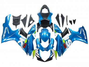 Carénages Moto Suzuki GSXR 600 / GSXR 750 2011-2024 - Bleu Clair Vert Blanc Rouge