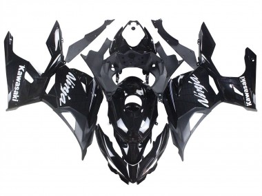 Carénages Moto Kawasaki Ninja 400 2018-2024 - Noir Brillant Noir Mat Blanc Décalque