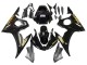 Carénages Moto Yamaha YZF R6S 2006-2009 - Noir Brillant Or Décalque