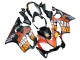 Carénages Moto Honda CBR600 F4i 2004-2007 - Noir Mat Orange Rossi