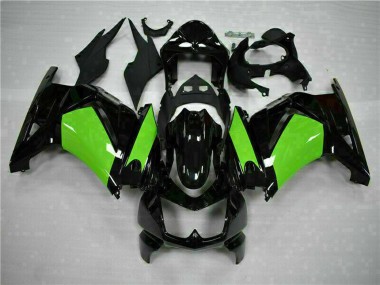 Carénages Moto Kawasaki EX250 2008-2012 - Noir Brillant Vert