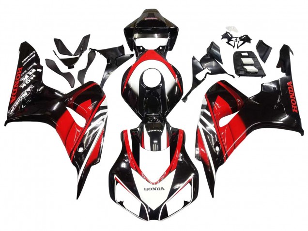 Carénages Moto Honda CBR1000RR 2006-2007 - Rouge Noir Brillant