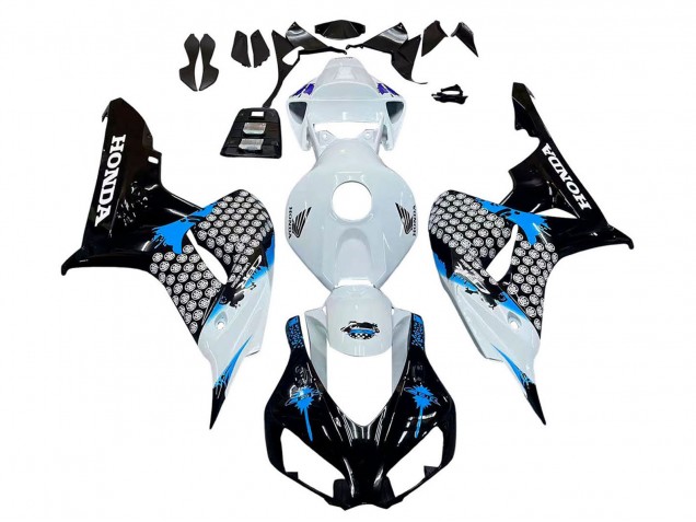 Carénage Moto Honda CBR1000RR 2006-2007 - Blanc Bleu Noir Brillant
