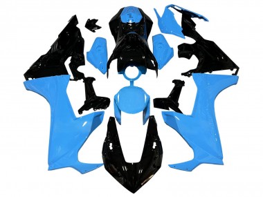 Carénages Moto Honda CBR1000RR 2017-2024 - Bleu Noir Brillant