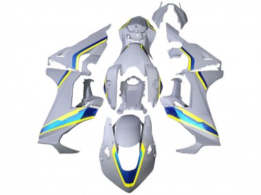 Carénages Moto Honda CBR1000RR 2017-2024 - Blanc Bleu Jaune