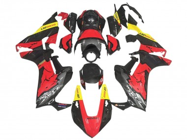 Carénages Moto Honda CBR1000RR 2017-2024 - Rouge Jaune Noir Fibre de Carbone
